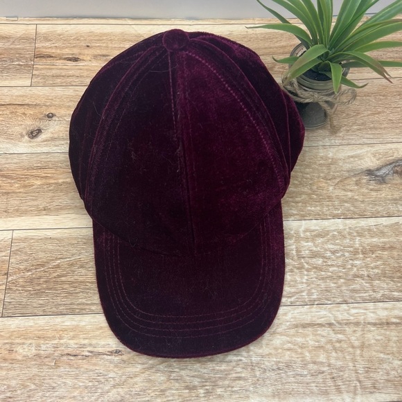 Berry Velvet Baseball Cap - Picture 3 of 6